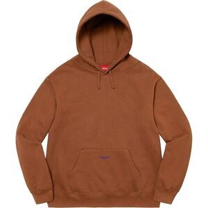 SUPREME MICRO LOGO HOODED SWEATSHIRT in Brown